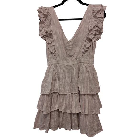 House of Harlow 1960 Lavender Shimmer Ruffle Dress Cottagecore - Picture 1 of 6